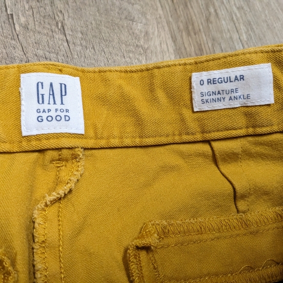 Gap Mustard Yellow Skinny Ankle Pants - Picture 2 of 7